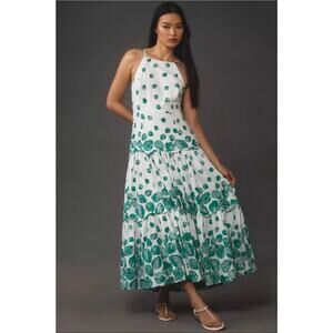 Maeve x Anthropologie Halter Tiered Maxi Dress. Size M. Ret. $198
